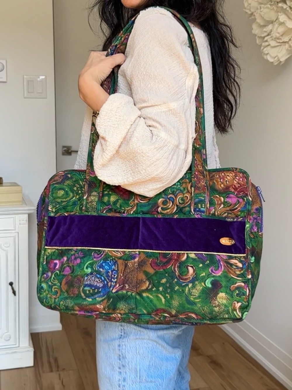 Vintage 80’s Quilted Carry All Bag
